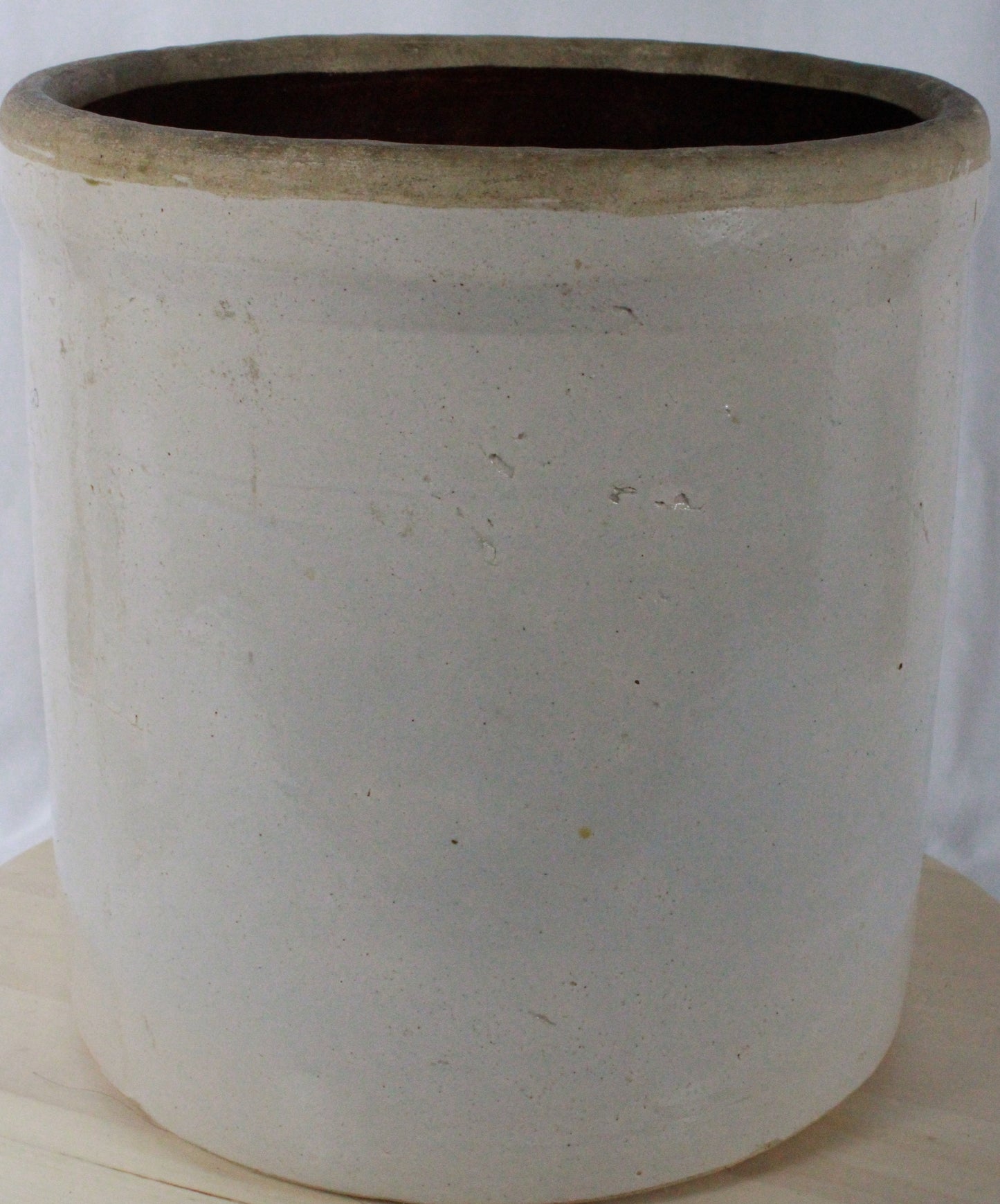 Antique American Stoneware Crock with Albany Slip Interior