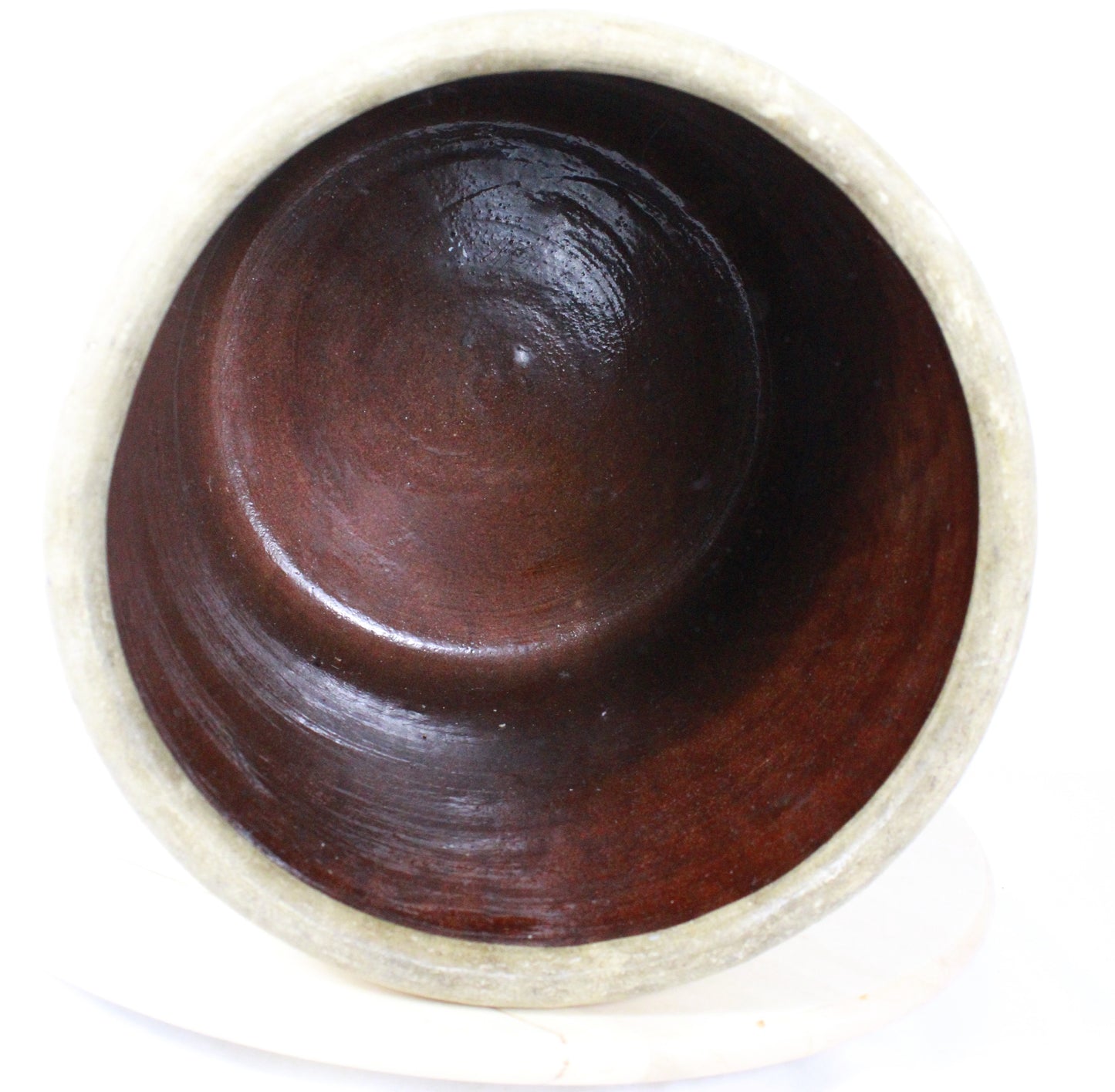 Antique American Stoneware Crock with Albany Slip Interior
