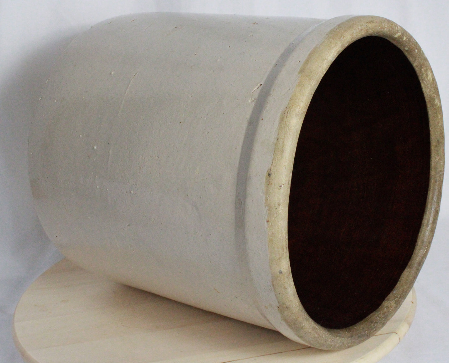 Antique American Stoneware Crock with Albany Slip Interior