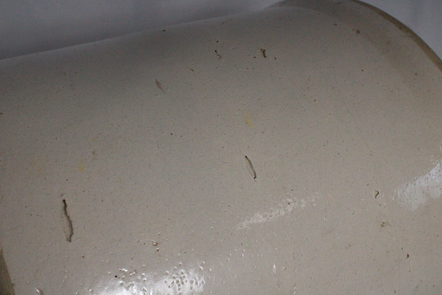 Antique American Stoneware Crock with Albany Slip Interior