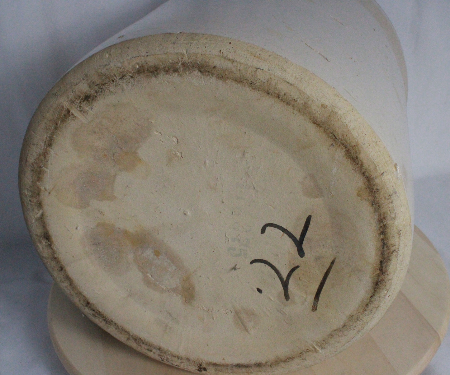 Antique American Stoneware Crock with Albany Slip Interior
