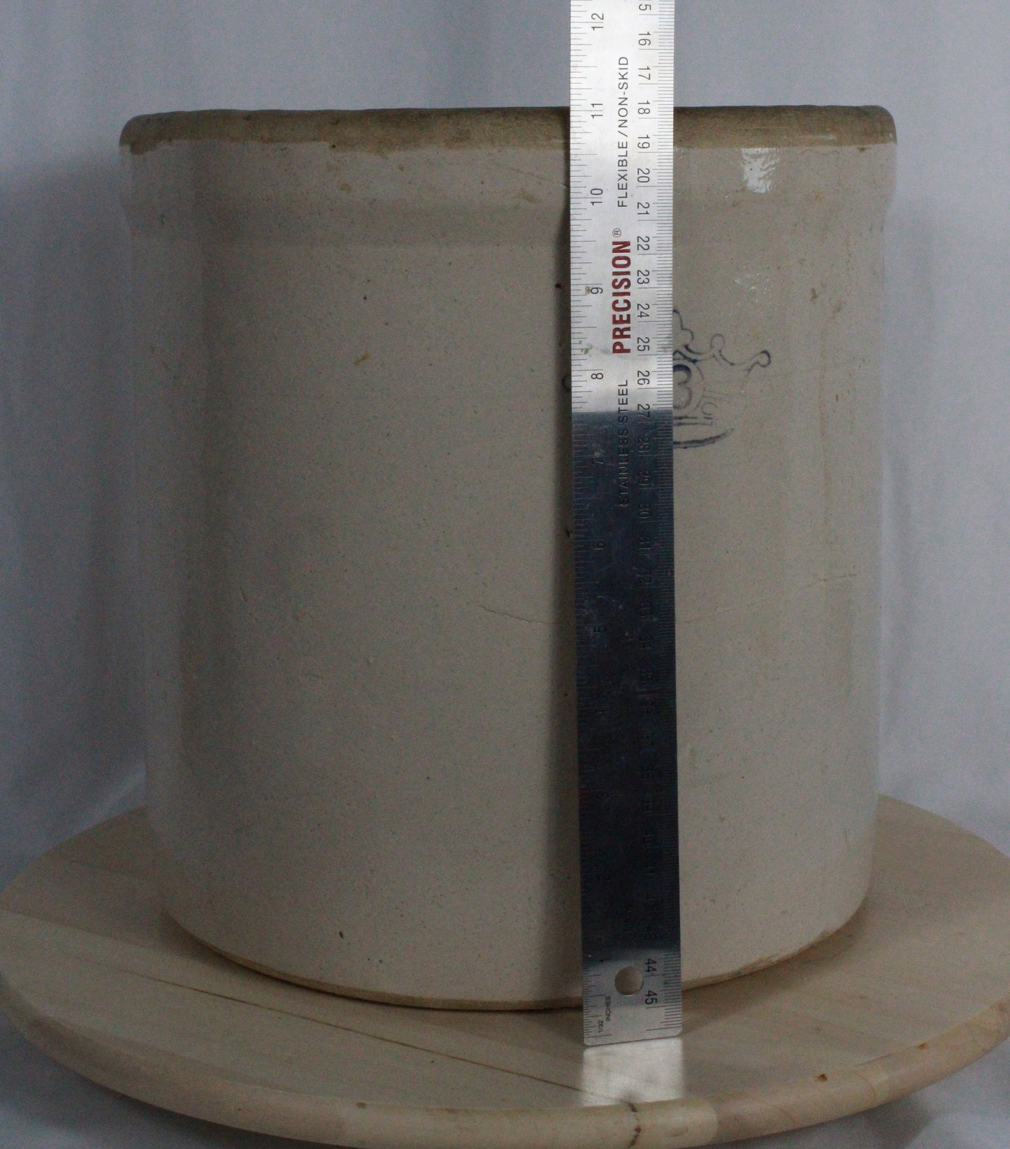 Antique American Stoneware Crock with Albany Slip Interior