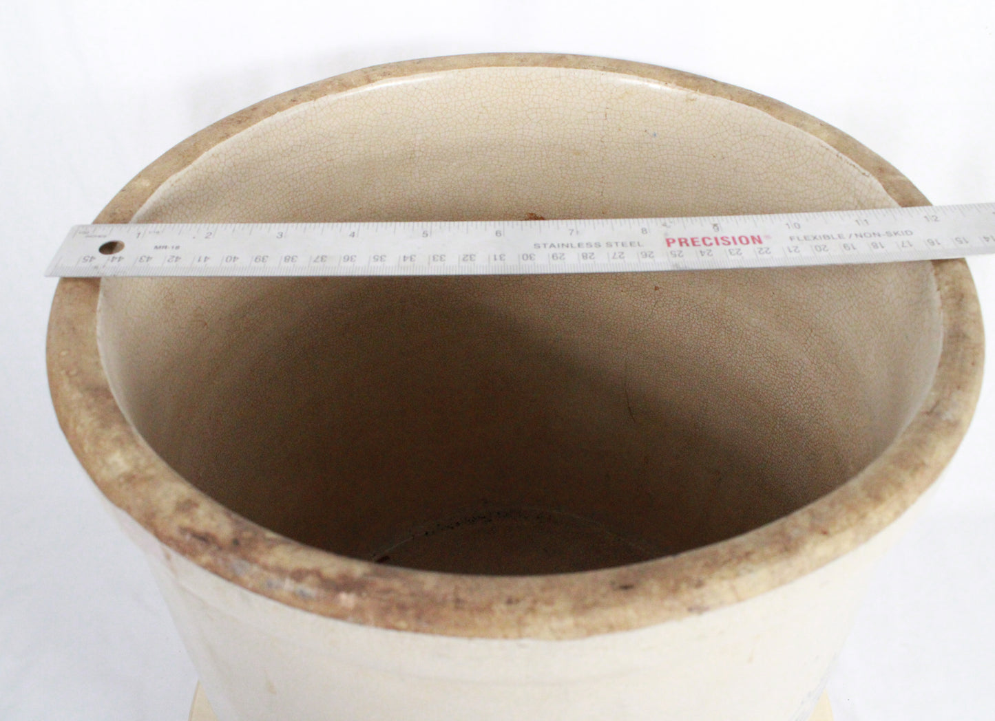 Vintage Robinson Ransbottom Style 4 Gallon Crown Stoneware Crock