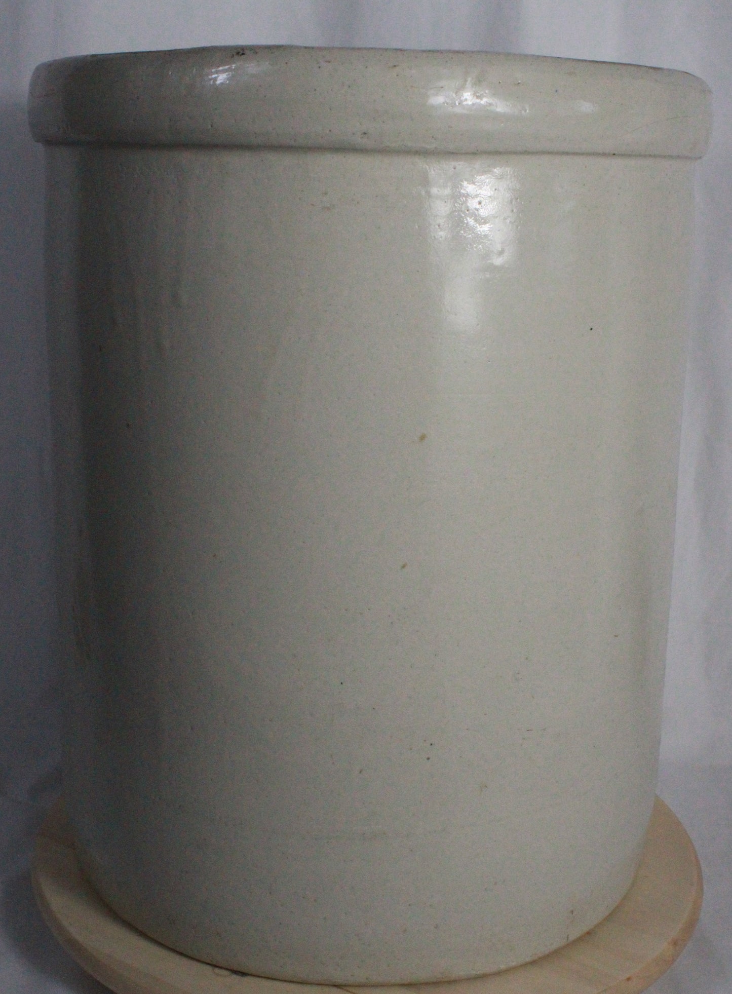 Antique Robinson Ransbottom Style Blue Crown 8 Gallon Stoneware Crock