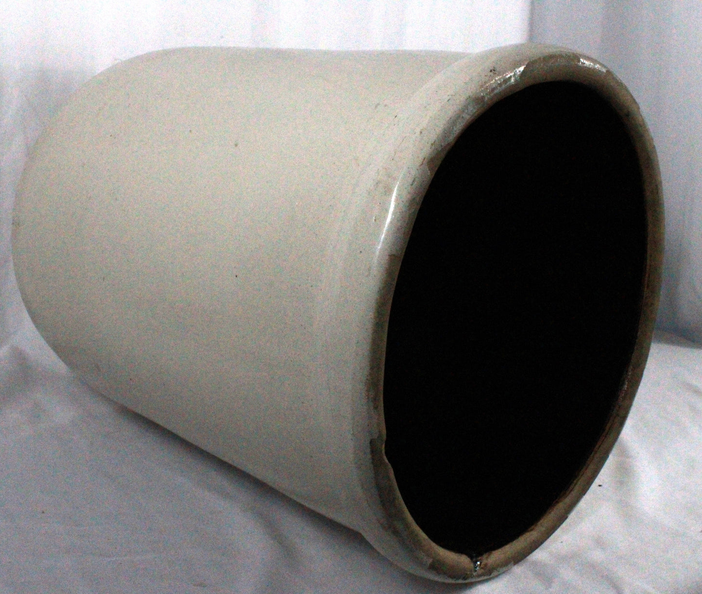 Antique Robinson Ransbottom Style Blue Crown 8 Gallon Stoneware Crock