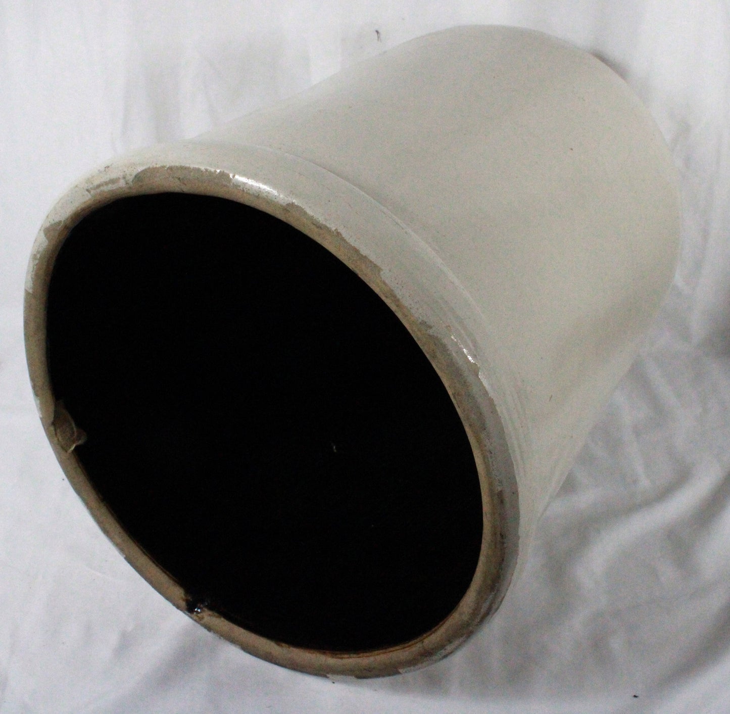 Antique Robinson Ransbottom Style Blue Crown 8 Gallon Stoneware Crock