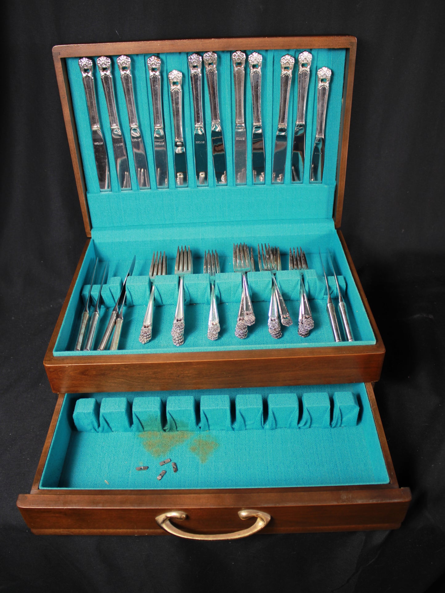 1847 Rogers Bros. Eternally Yours 58-Piece Silverplate Flatware Set with Chests