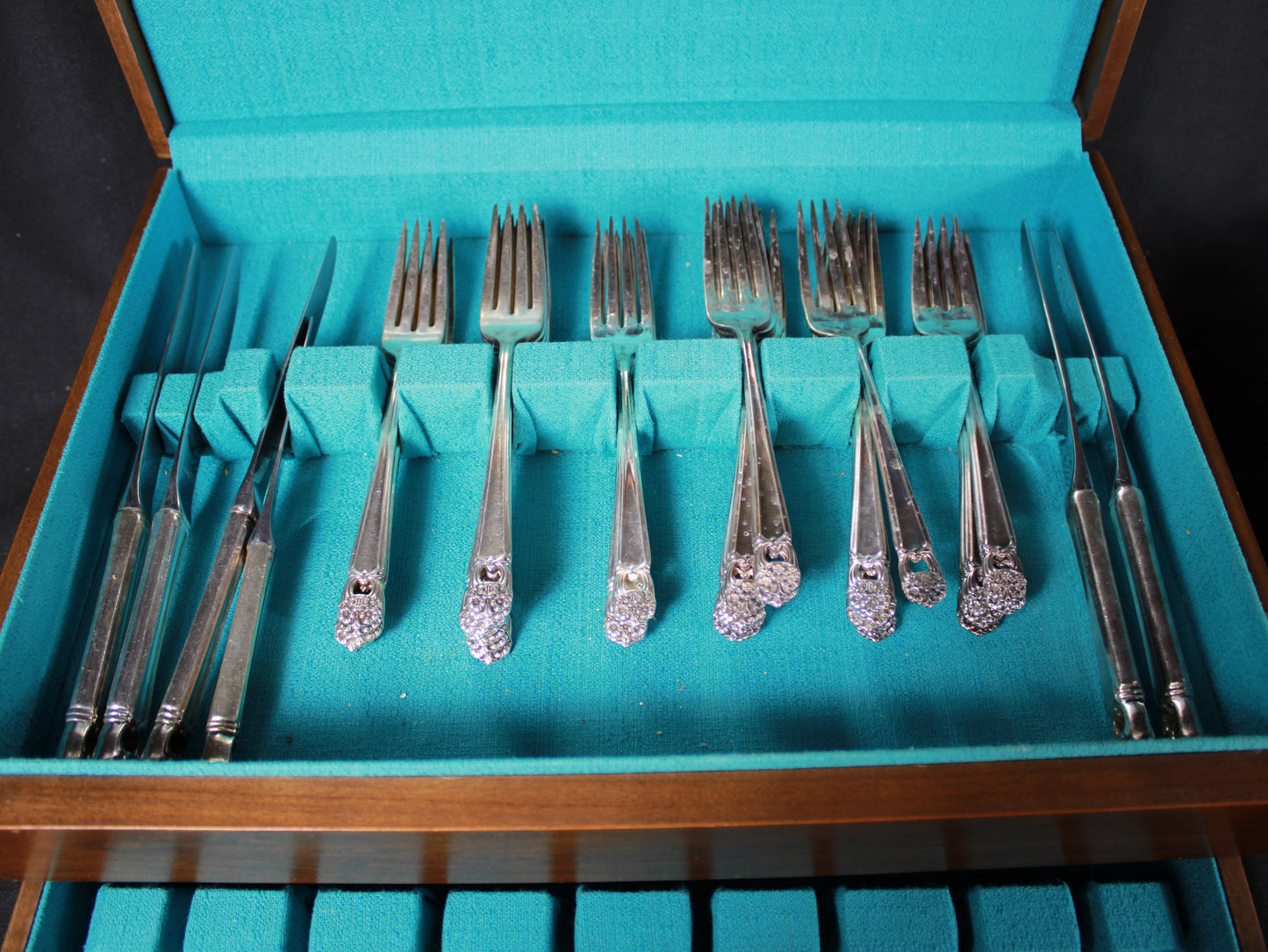 1847 Rogers Bros. Eternally Yours 58-Piece Silverplate Flatware Set with Chests