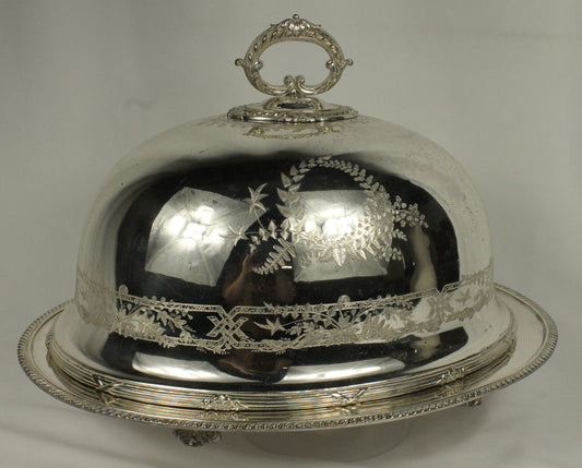 WM. A. Rogers S.P. Copper Tray and Dome