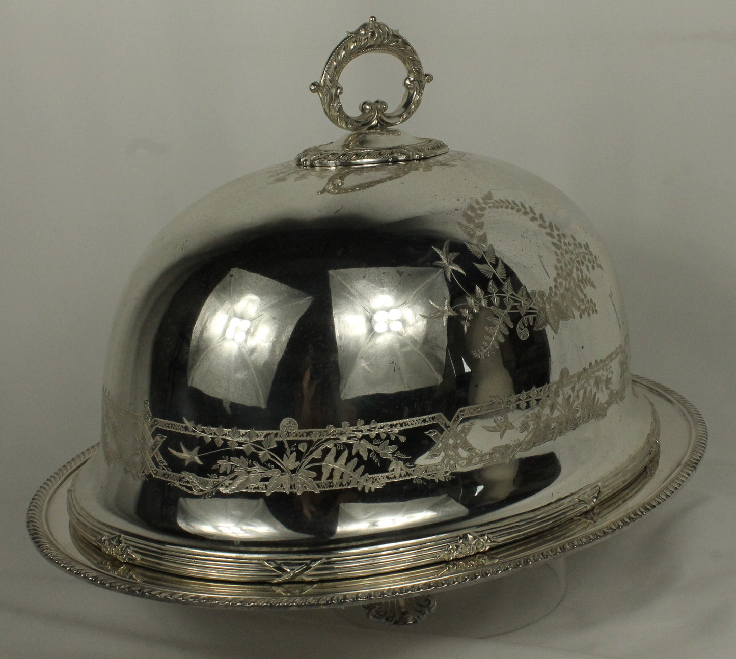 WM. A. Rogers S.P. Copper Tray and Dome
