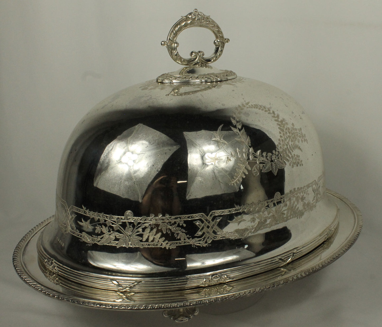 WM. A. Rogers S.P. Copper Tray and Dome