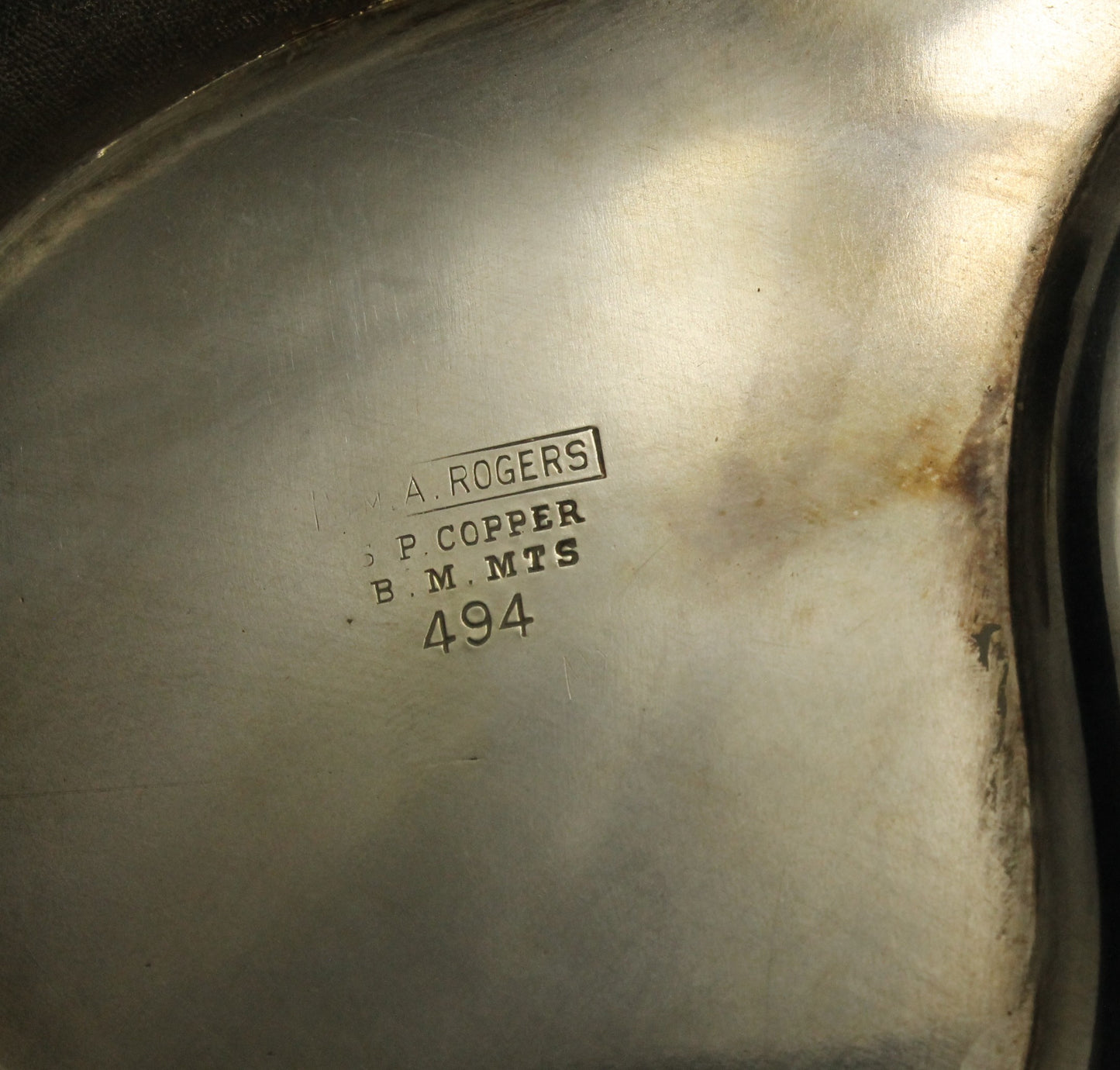 WM. A. Rogers S.P. Copper Tray and Dome