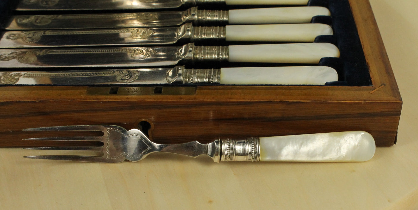 Mother of Pearl Handle Knives and Forks