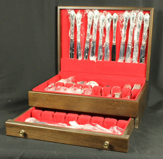 Magnolia Sliver Plate Flatware 64 pieces