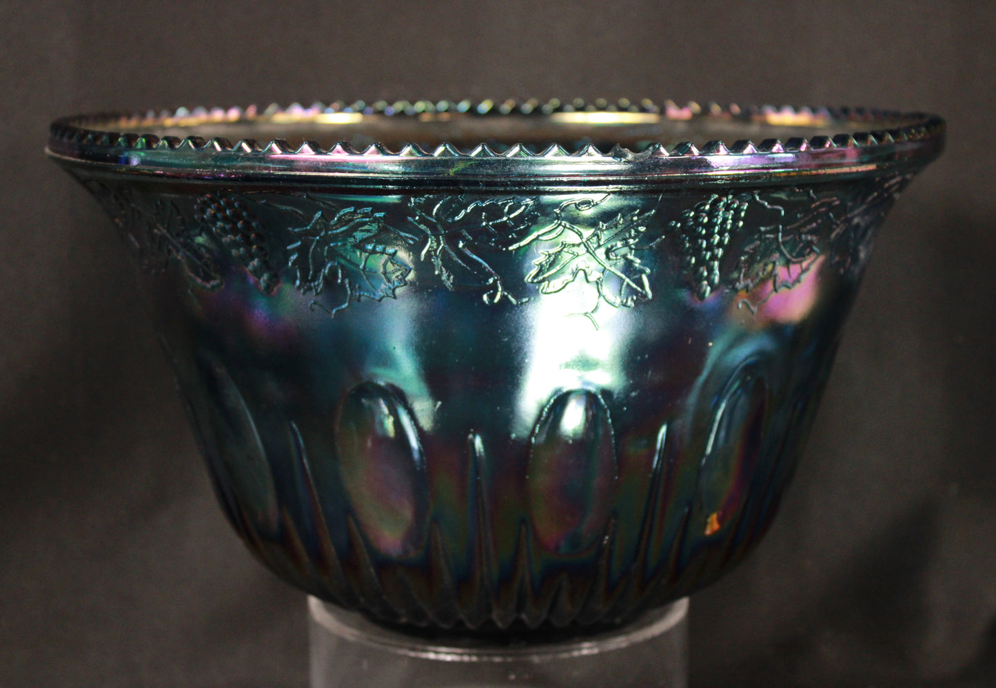 Indiana Glass Harvest Grape Carnival Glass Punch Set