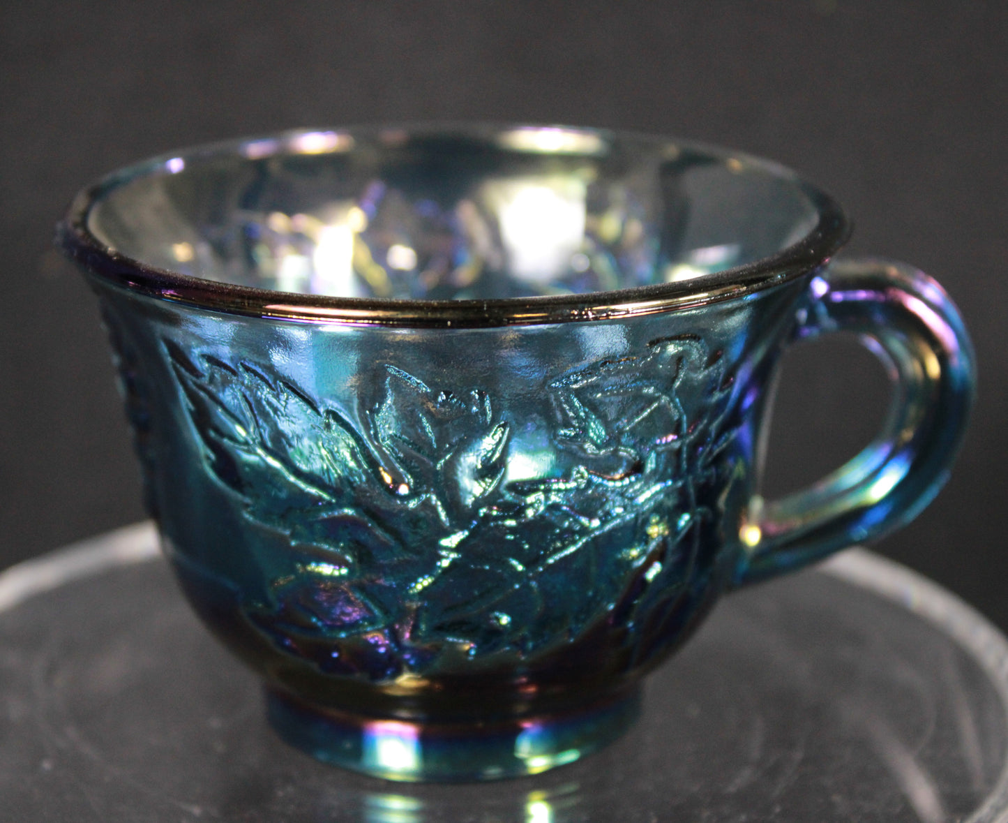 Indiana Glass Harvest Grape Carnival Glass Punch Set