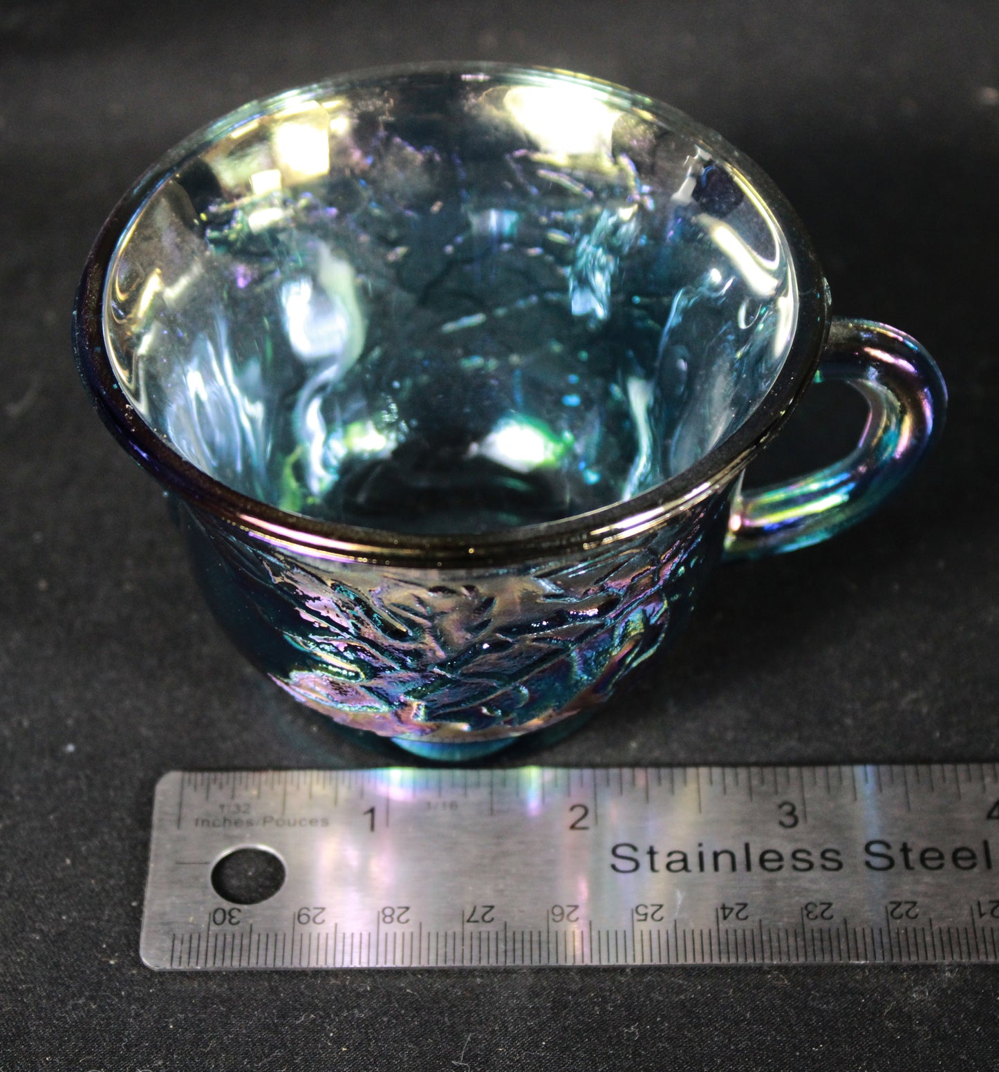 Indiana Glass Harvest Grape Carnival Glass Punch Set