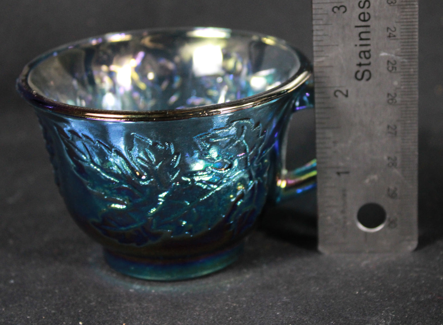 Indiana Glass Harvest Grape Carnival Glass Punch Set