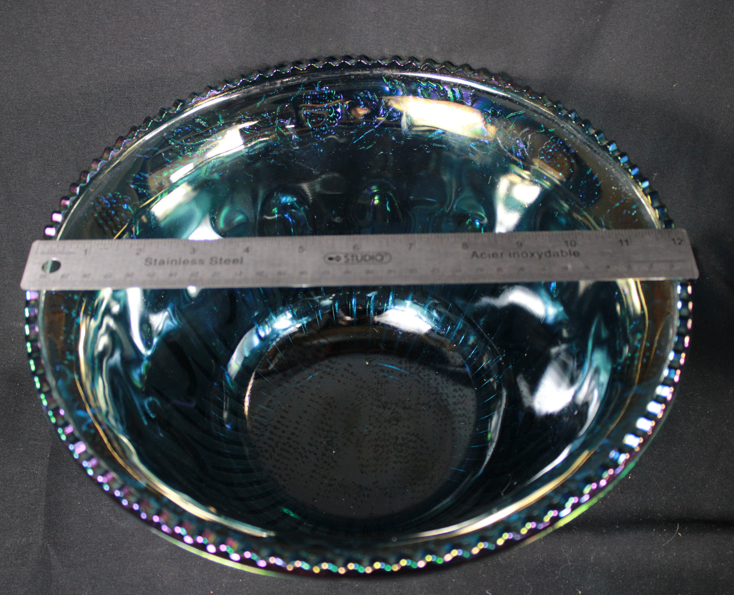 Indiana Glass Harvest Grape Carnival Glass Punch Set