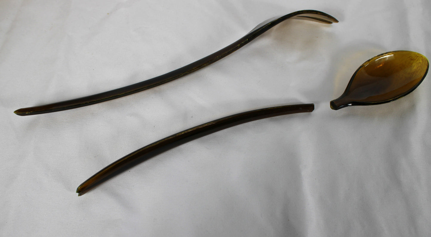 Vintage Indiana Glass Iridescent Gold Carnival Glass 3 Piece Salad and Fruit Bowl Set with Original Box