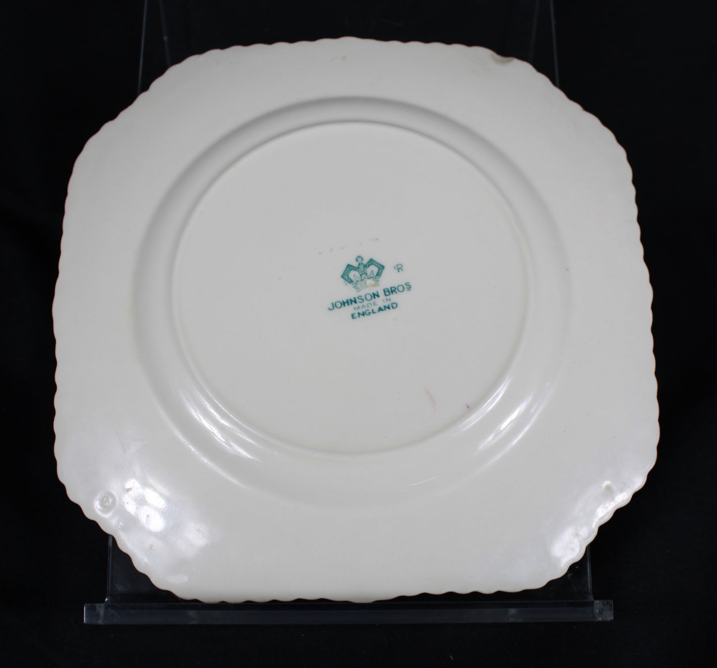 Johnson Bros England Square Scalloped Fruit Plates - Set of 7