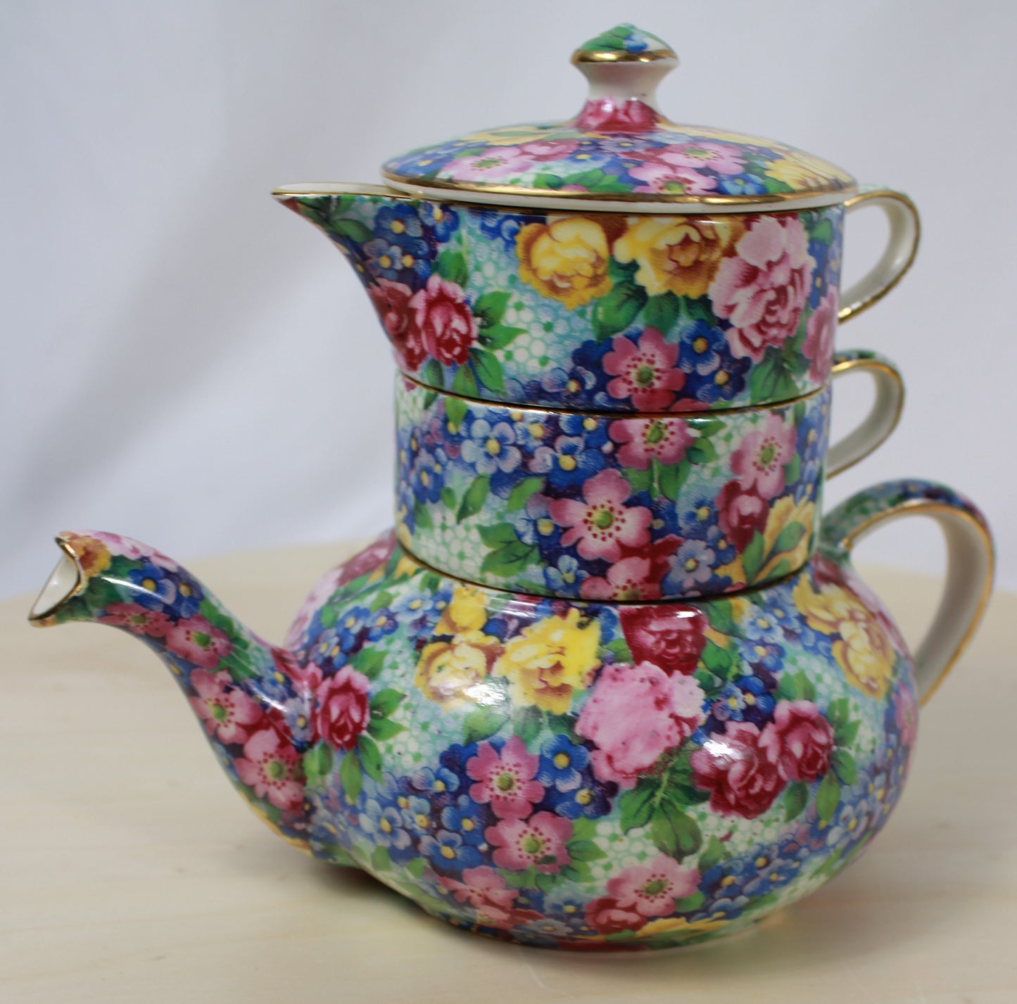 Royal Winton Julia Chintz Tea for One Stacking Set