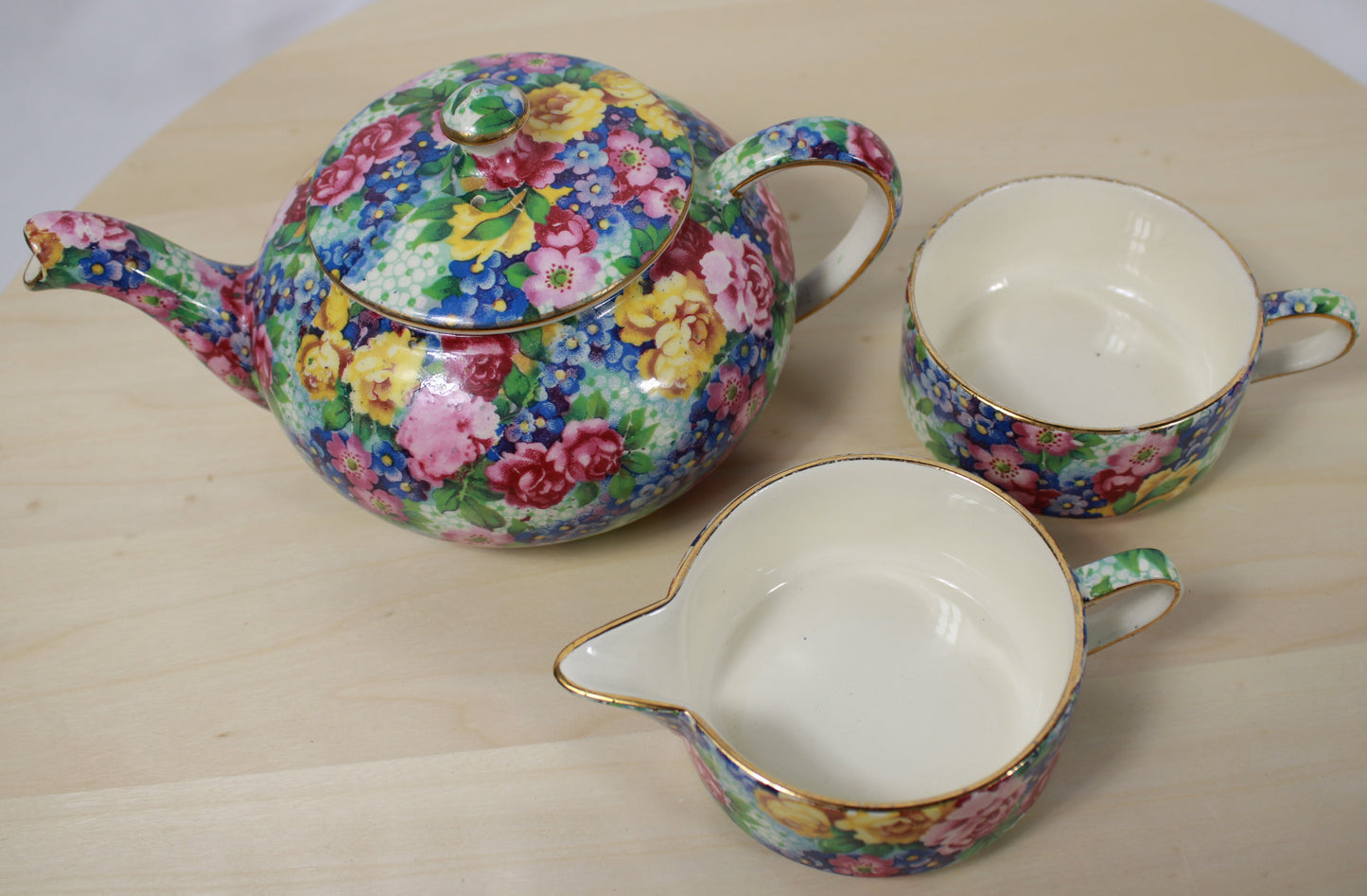 Royal Winton Julia Chintz Tea for One Stacking Set