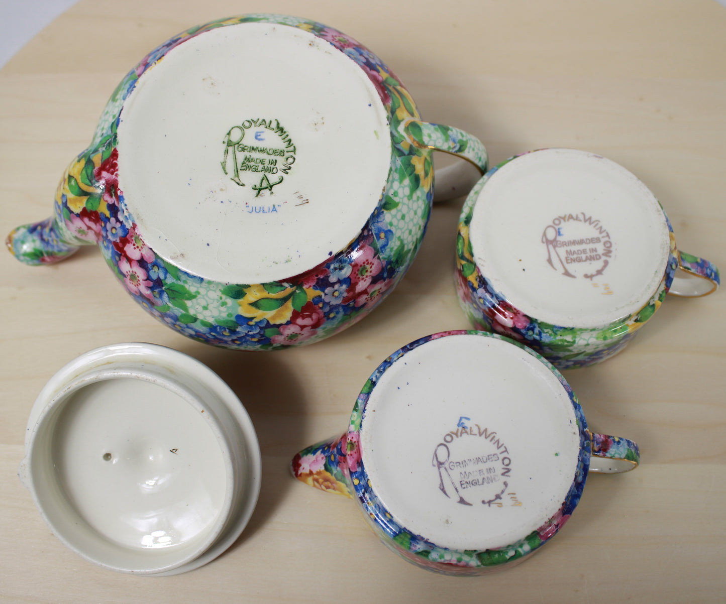 Royal Winton Julia Chintz Tea for One Stacking Set