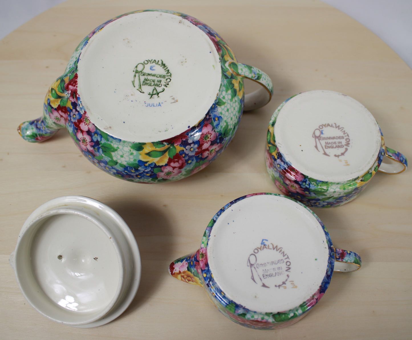 Royal Winton Julia Chintz Tea for One Stacking Set
