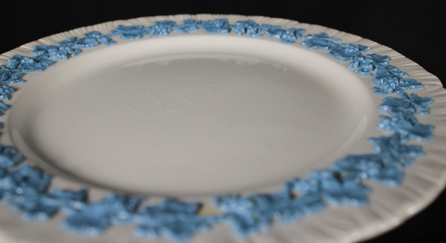 Wedgwood Queen's Ware Blue on Cream Shell Edge China Set