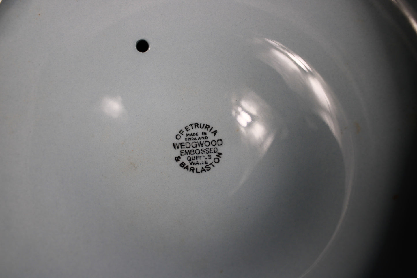 Wedgwood Embossed Queen's Ware Lavender Blue Covered Vegetable Tureen