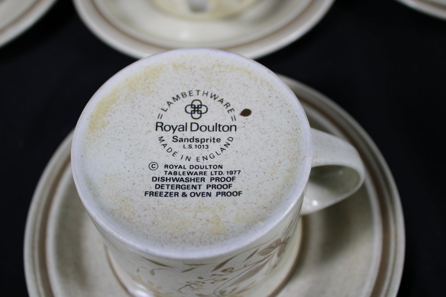 Royal Doulton Lambethware Sandsprite Coffee Set - 13 Pieces