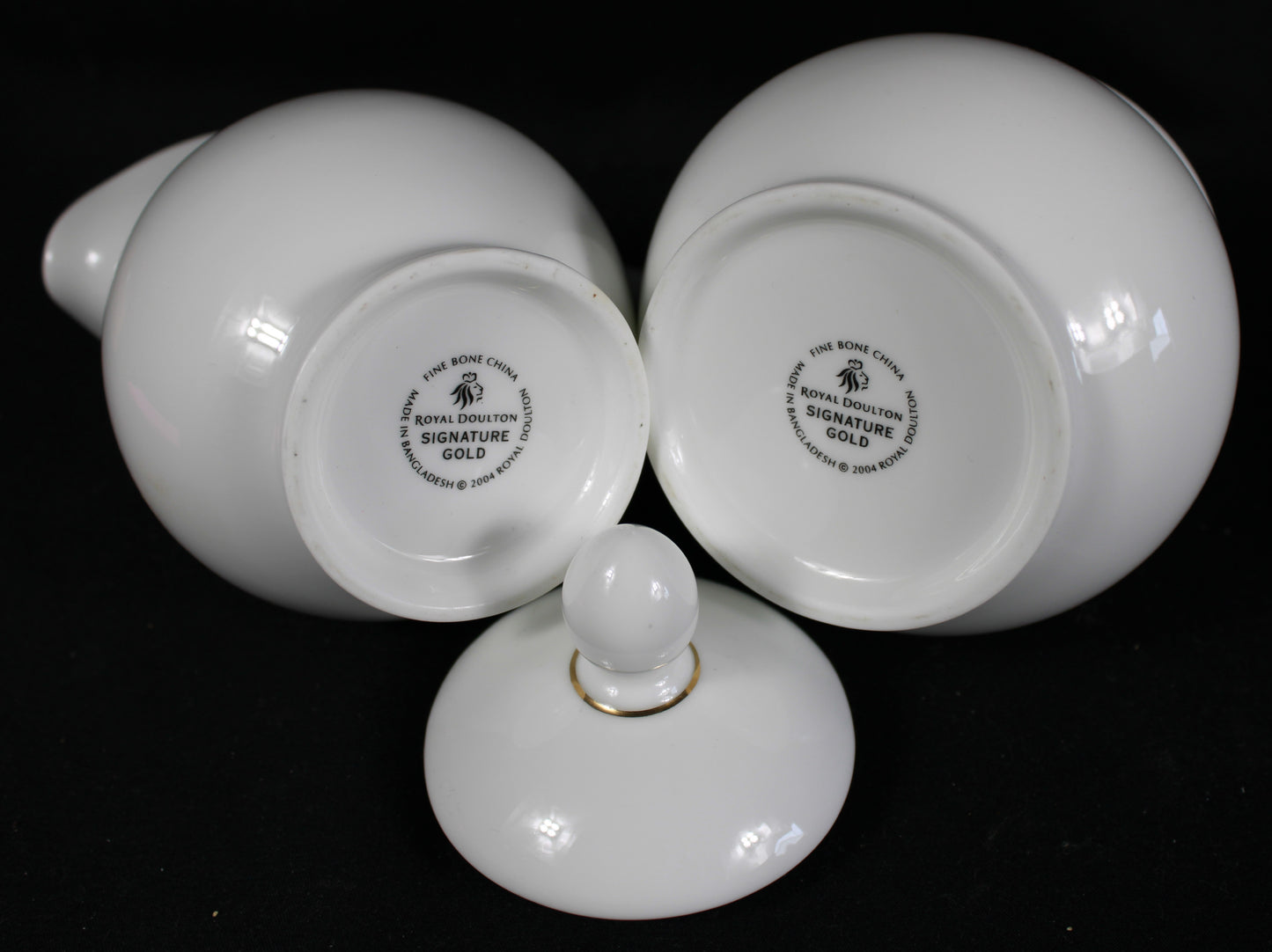 Royal Doulton Signature Gold Fine Bone China Creamer and Sugar Set