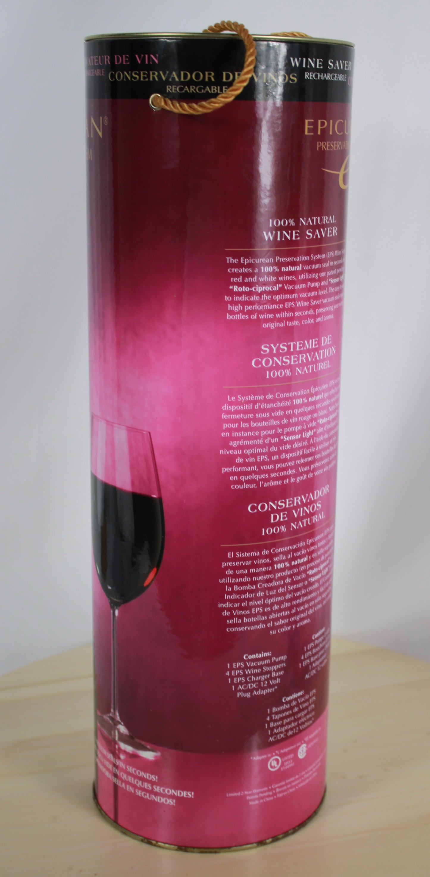 Epicurean Preservation System Rechargeable Electric Wine Saver