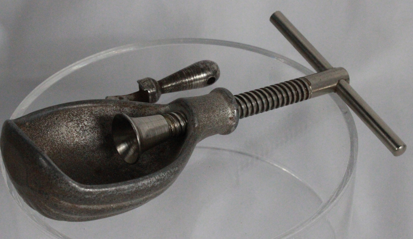 Tough as Shell: Vintage Industrial Screw-Press Nutcracker