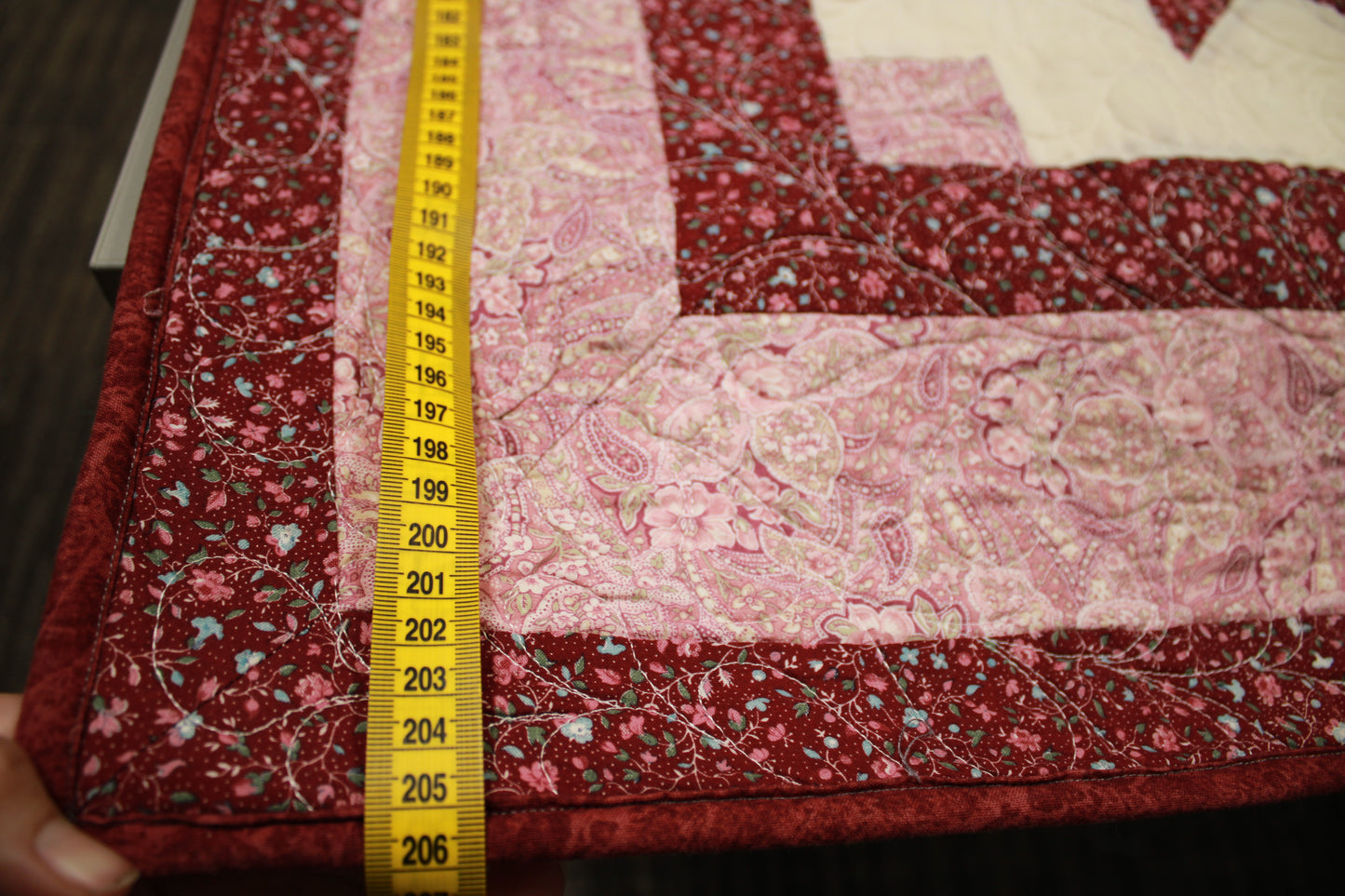 Hand-Pieced Star and Chain Double Quilt