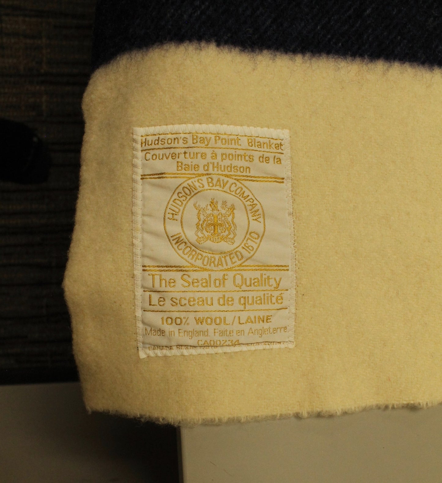 Hudson's Bay Company 4-Point Blanket | 100% Wool, Multi-Color Stripe