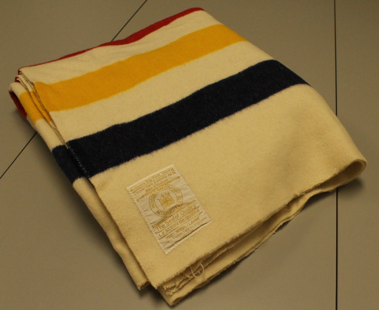 Hudson's Bay Company 4-Point Blanket | 100% Wool, Multi-Color Stripe