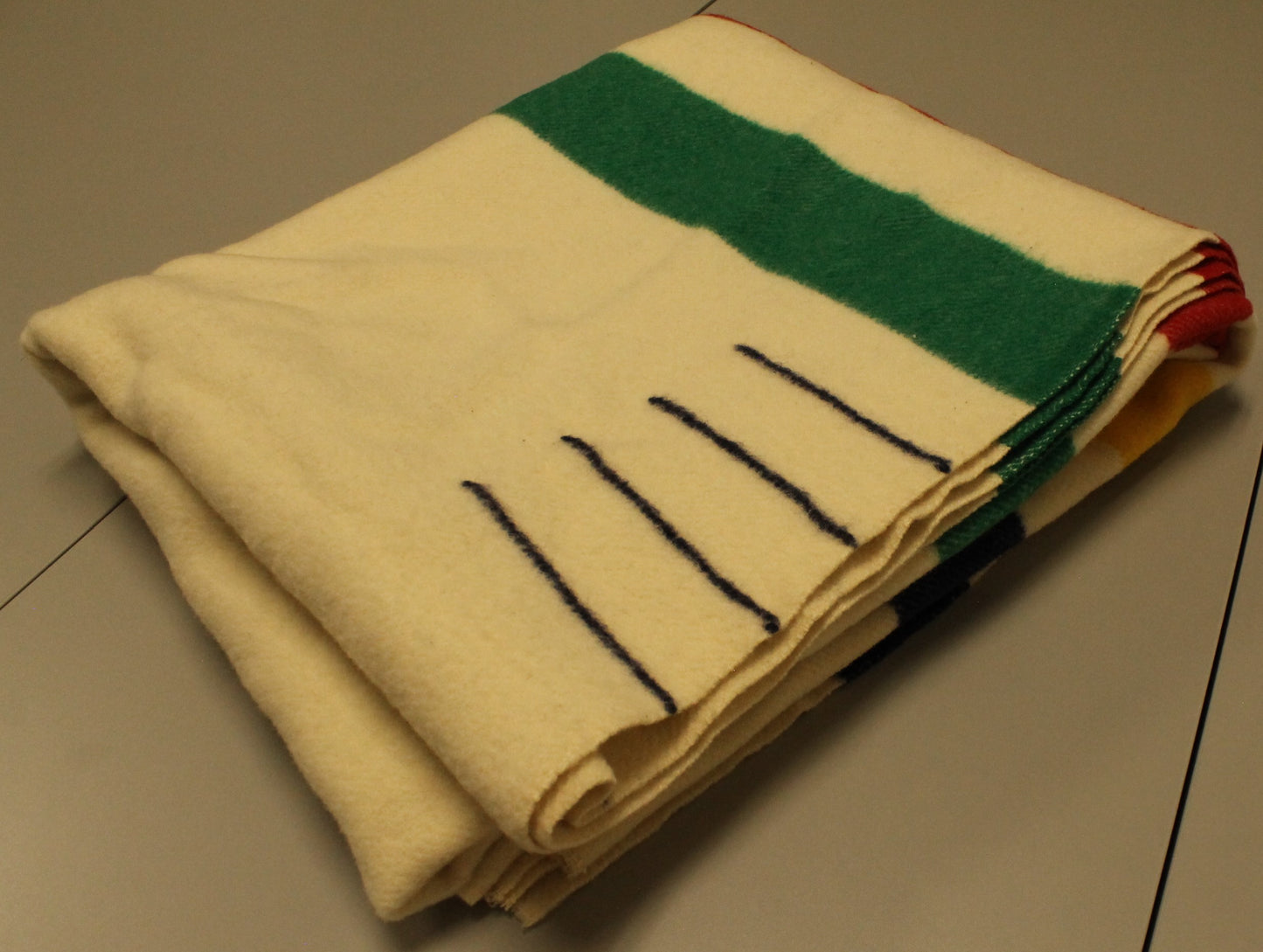Hudson's Bay Company 4-Point Blanket | 100% Wool, Multi-Color Stripe
