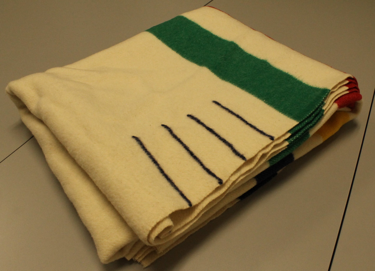 Hudson's Bay Company 4-Point Blanket | 100% Wool, Multi-Color Stripe