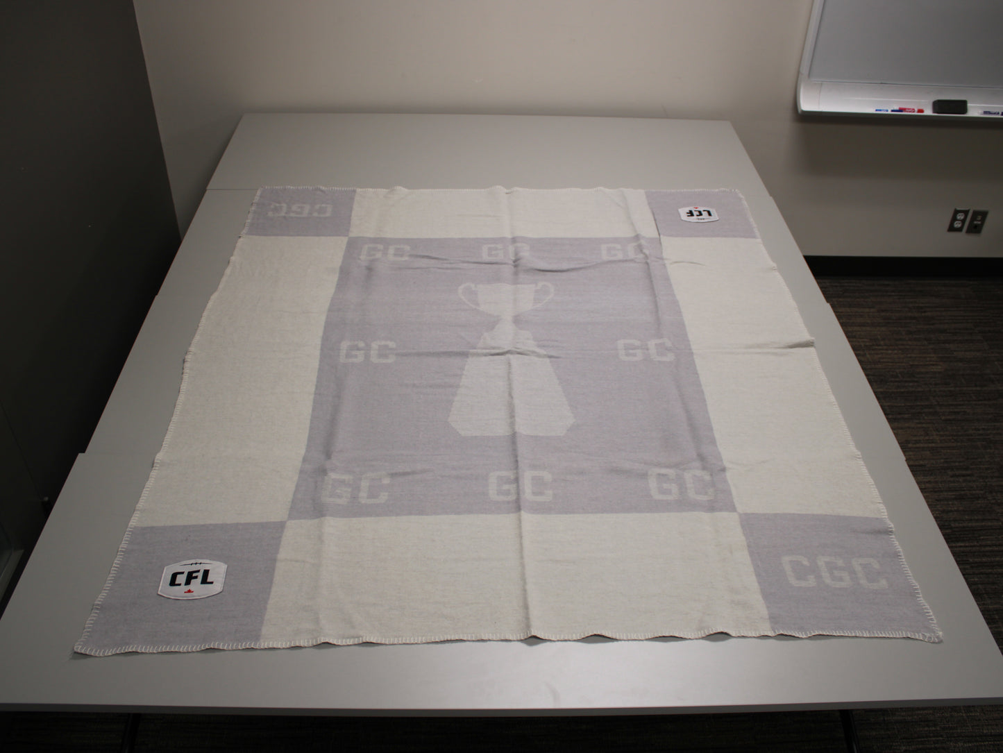 Official CFL Grey Cup Wool Blend Commemorative Throw Blanket