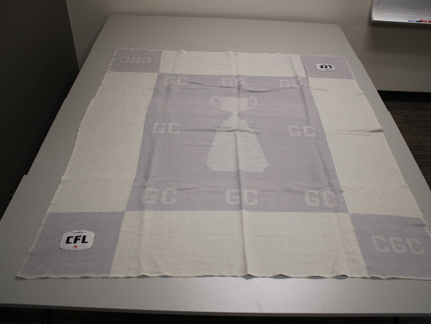 Official CFL Grey Cup Wool Blend Commemorative Throw Blanket