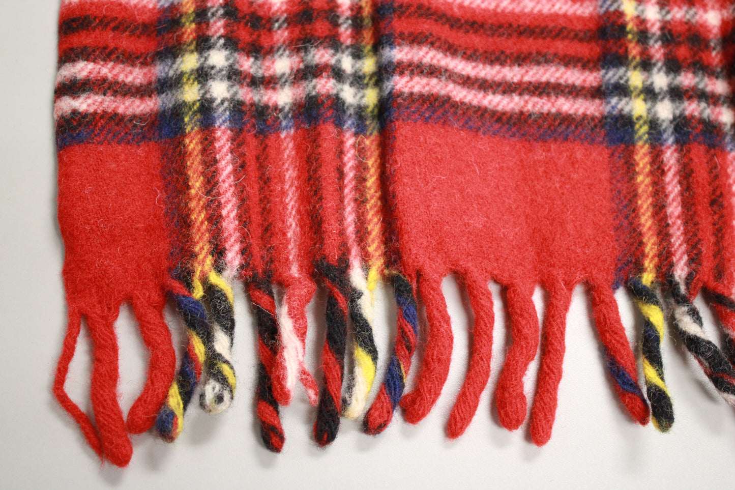 J. Crew Tartan Wool Picnic Blanket with Leather Carrier