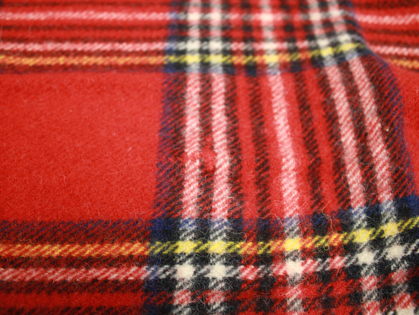 J. Crew Tartan Wool Picnic Blanket with Leather Carrier