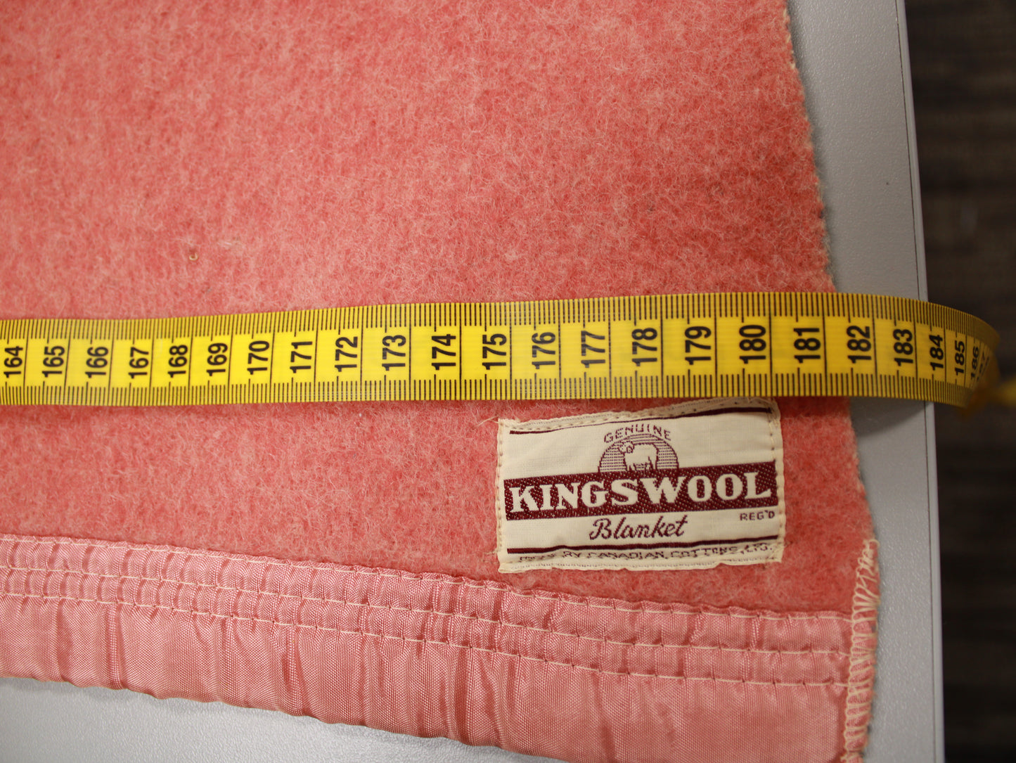 Vintage Kingswool Reversible Wool Blanket