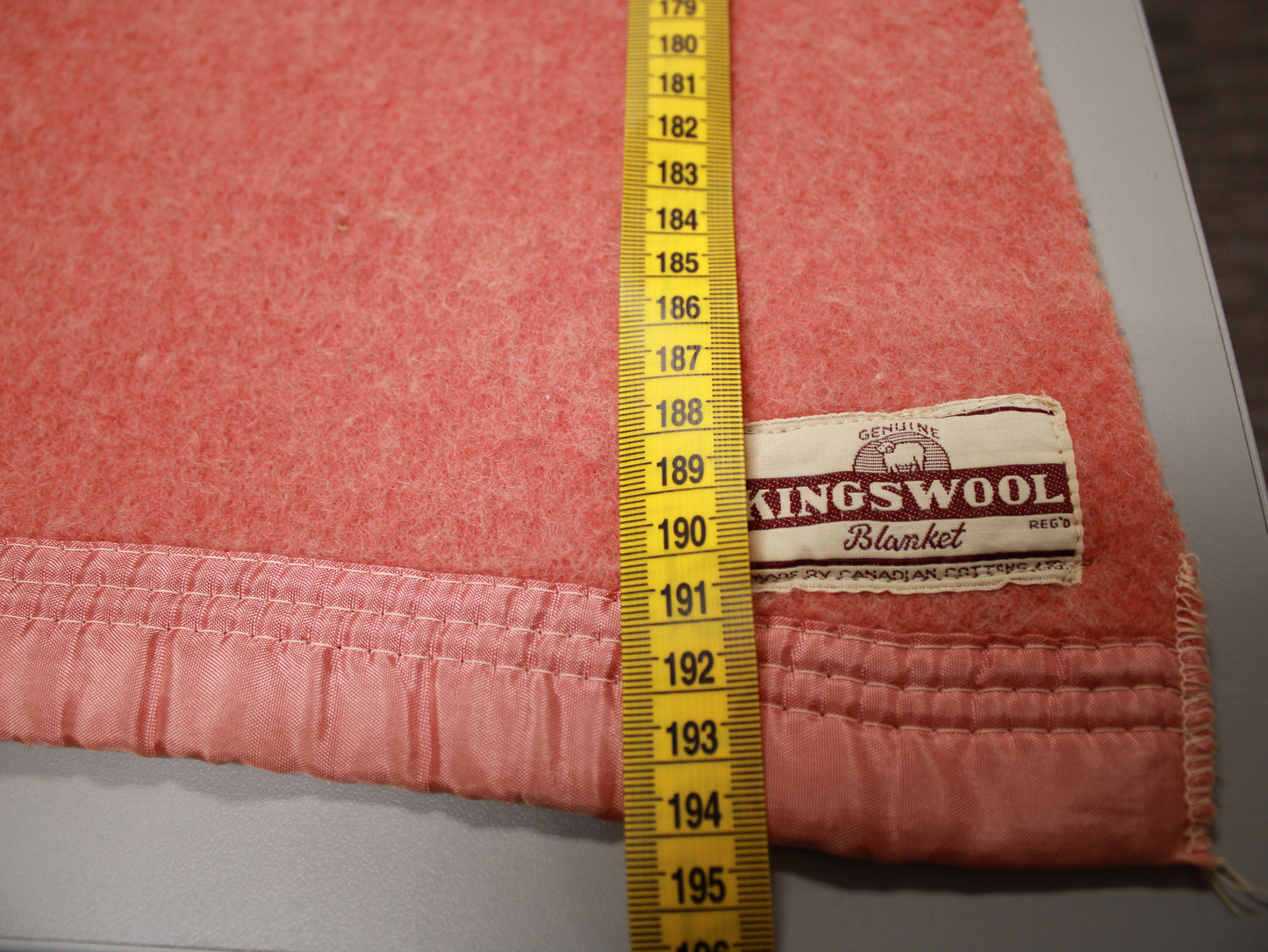 Vintage Kingswool Reversible Wool Blanket