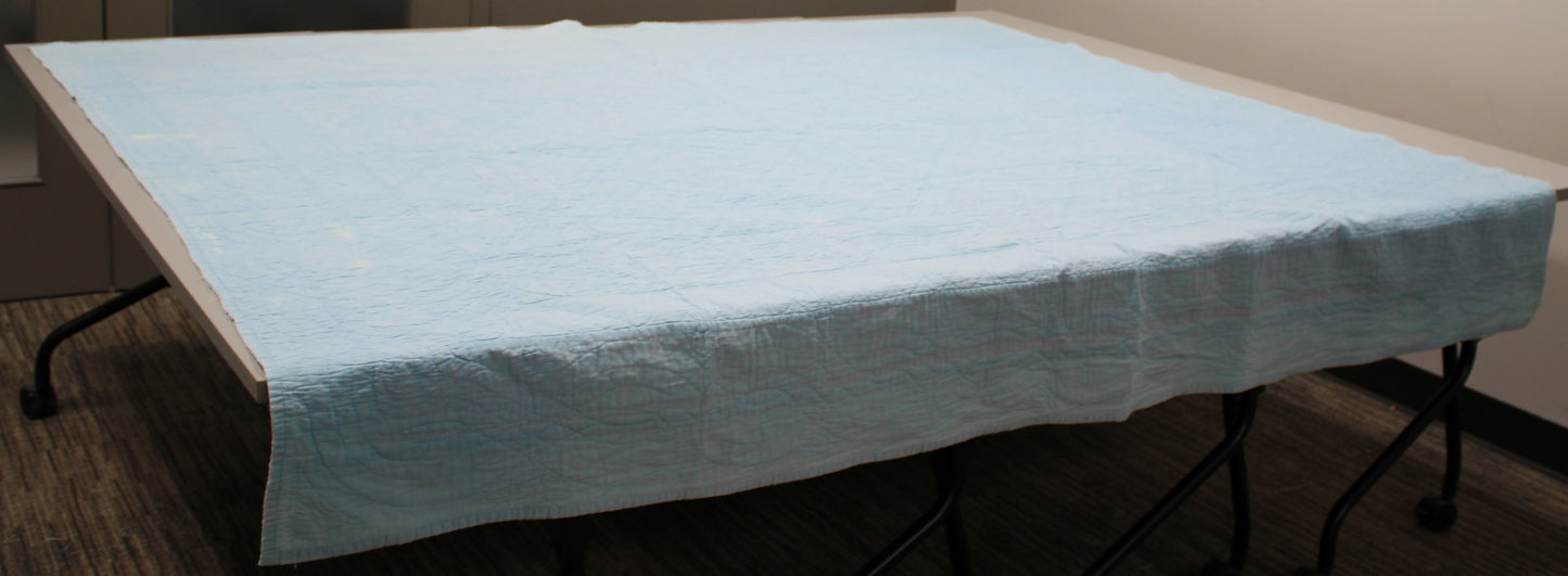 Hand-Quilted Vintage Basket Quilt Queen Size