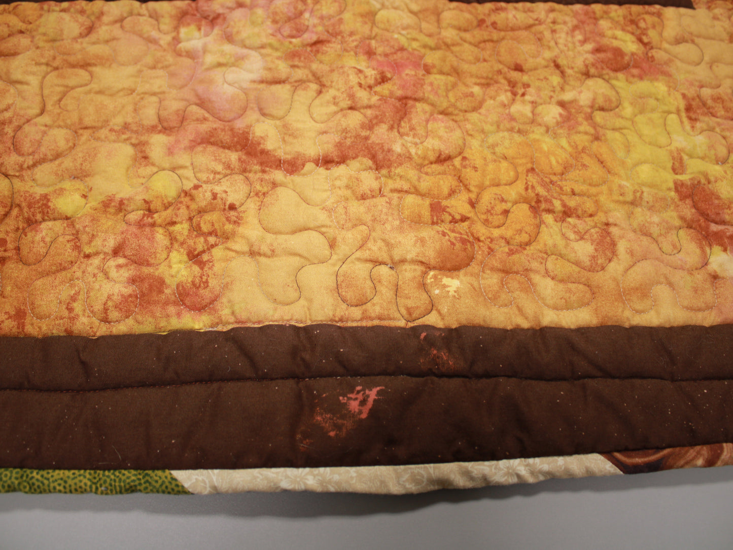 Handmade Single Size Log Cabin Butterfly Quilt with "Beheld, Beloved, Belong" Inscription