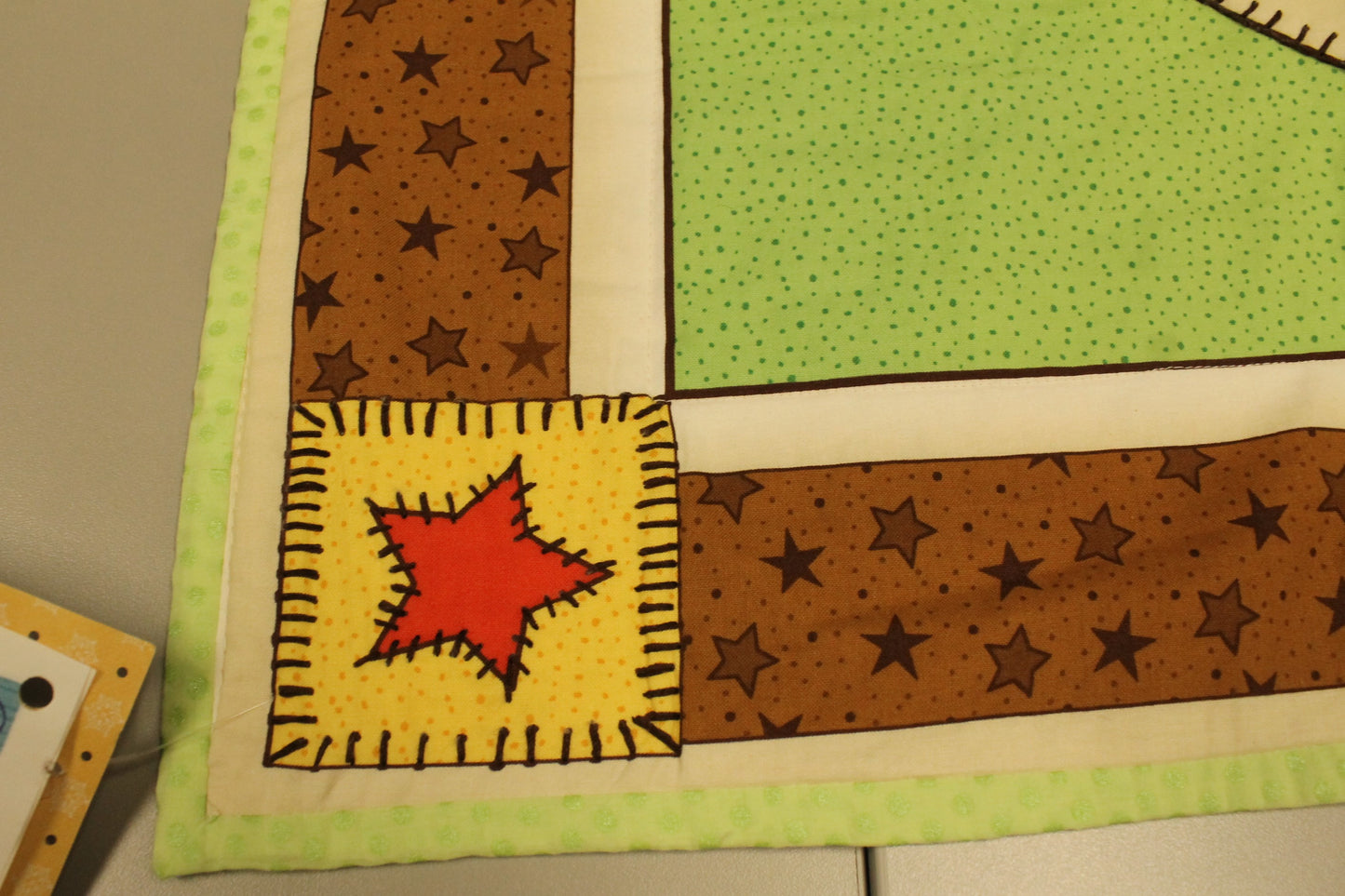 New Quilted Panel Blanket - Cute Teddy Bear Design - Approx. 35 x 43 Inches