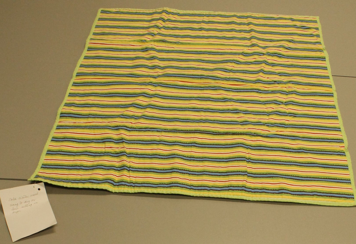 New Quilted Panel Blanket - Cute Teddy Bear Design - Approx. 35 x 43 Inches